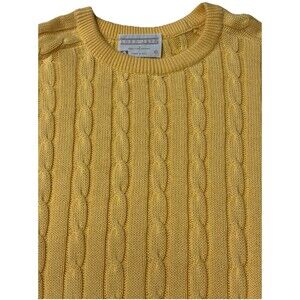 Vtg Lord Jeff Mens 100% Fine Cotton Cable Knit Sweater Extra Large USA Made